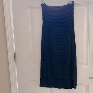 Strapless black mid dress, body dress